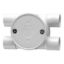 Picture of Tangential Junction Box, Clipsal - Cable Management, 20mm I.D, 4 Way Entry, H-type