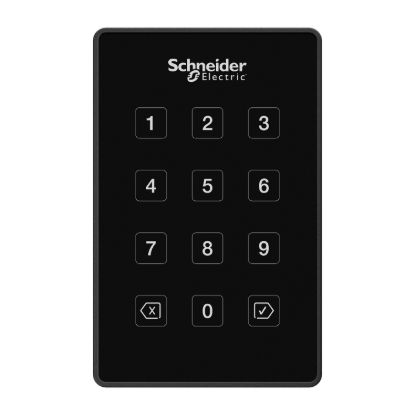 Picture of Security Expert smartcard reader, 13.56MHz, PIN and keypad, wall plate, black