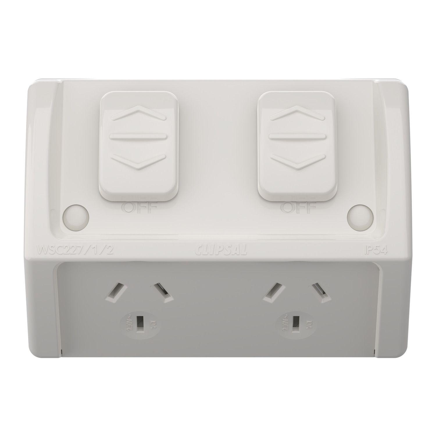 Picture of Socket, Weathershield, Twin, Individually Wired ,10A, 250VAC, IP54
