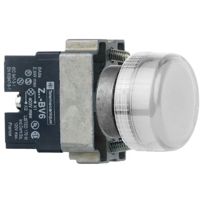Picture of round pilot light Ø 22 - IP 66 - clear - BA 9s base - 380 V - lugs