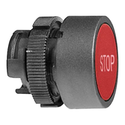 Picture of pushbutton head - Ø 22 - red - STOP