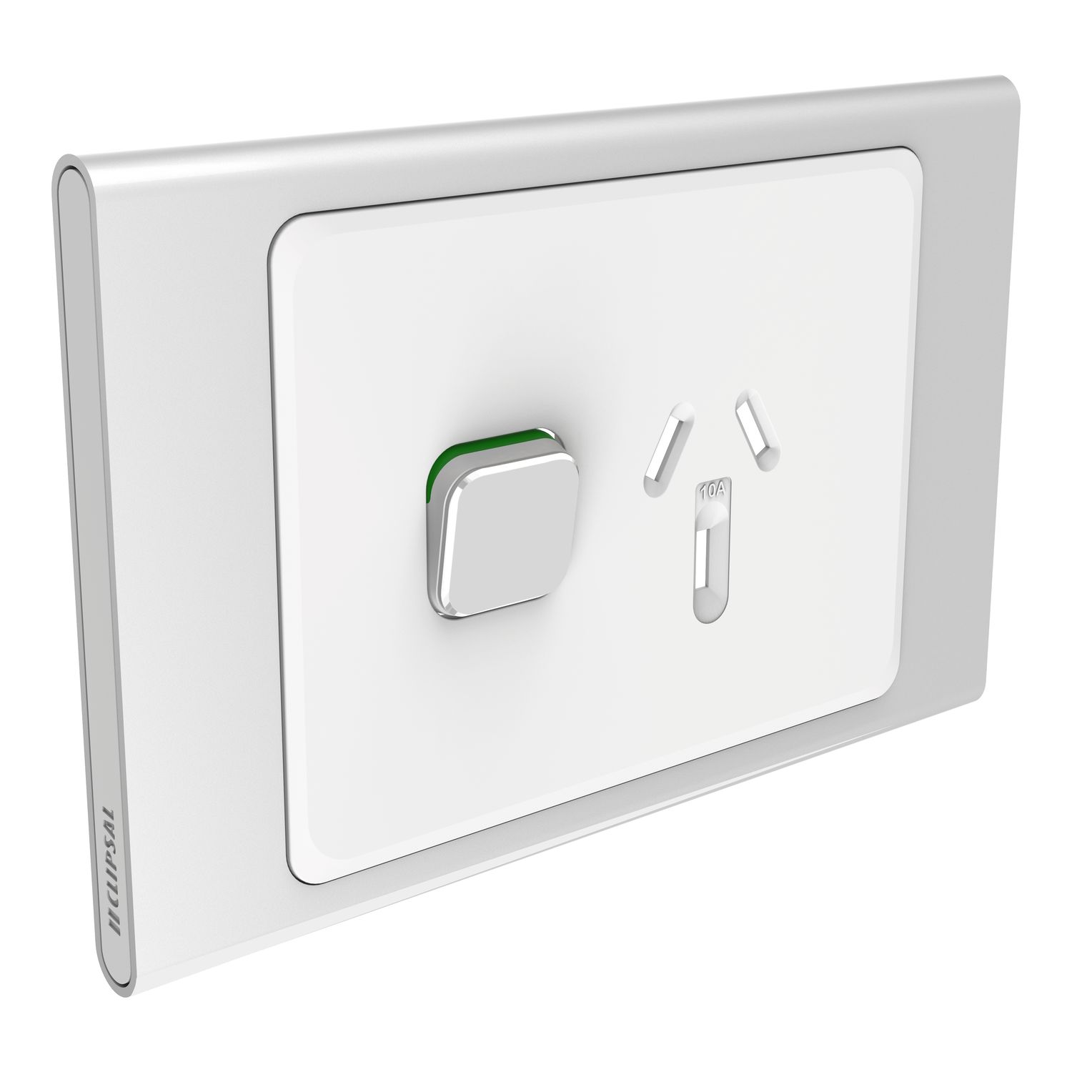 Picture of Styl Single Power Point Skin, Clipsal Iconic, Horizontal Mount, 250V, 10A