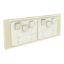Picture of Styl Quad Power Point Skin with 2 extra switches, Clipsal Iconic, Horizontal Mount, 10A, 250V
