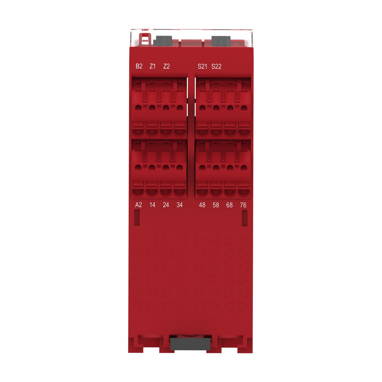 Picture of safety module, Harmony XPSU, Cat4, features XPSUAK with delayed outputs, 48 to 240V AC or DC, spring
