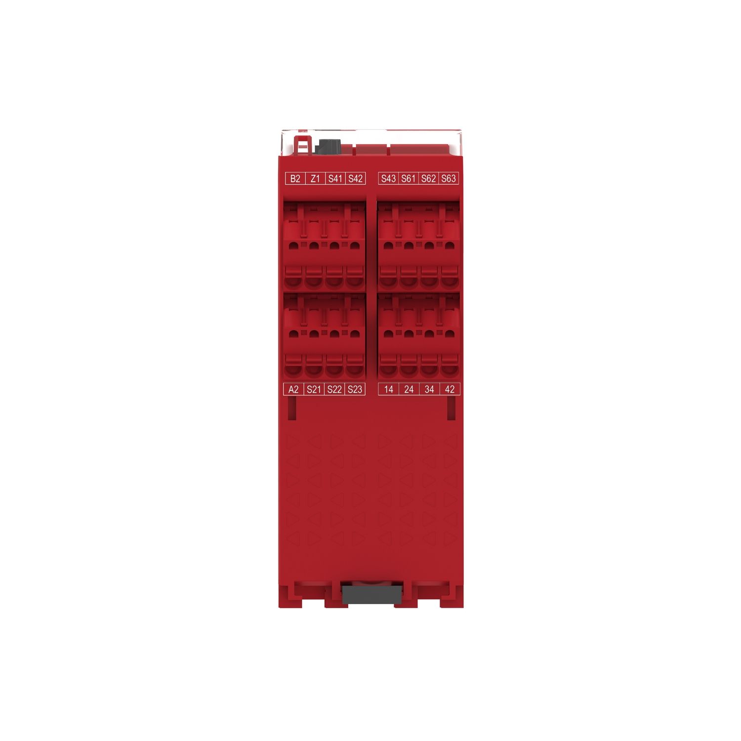 Picture of safety module, Harmony XPSU, Cat 4, features 6 x XPSUAF, 24V AC or DC, spring