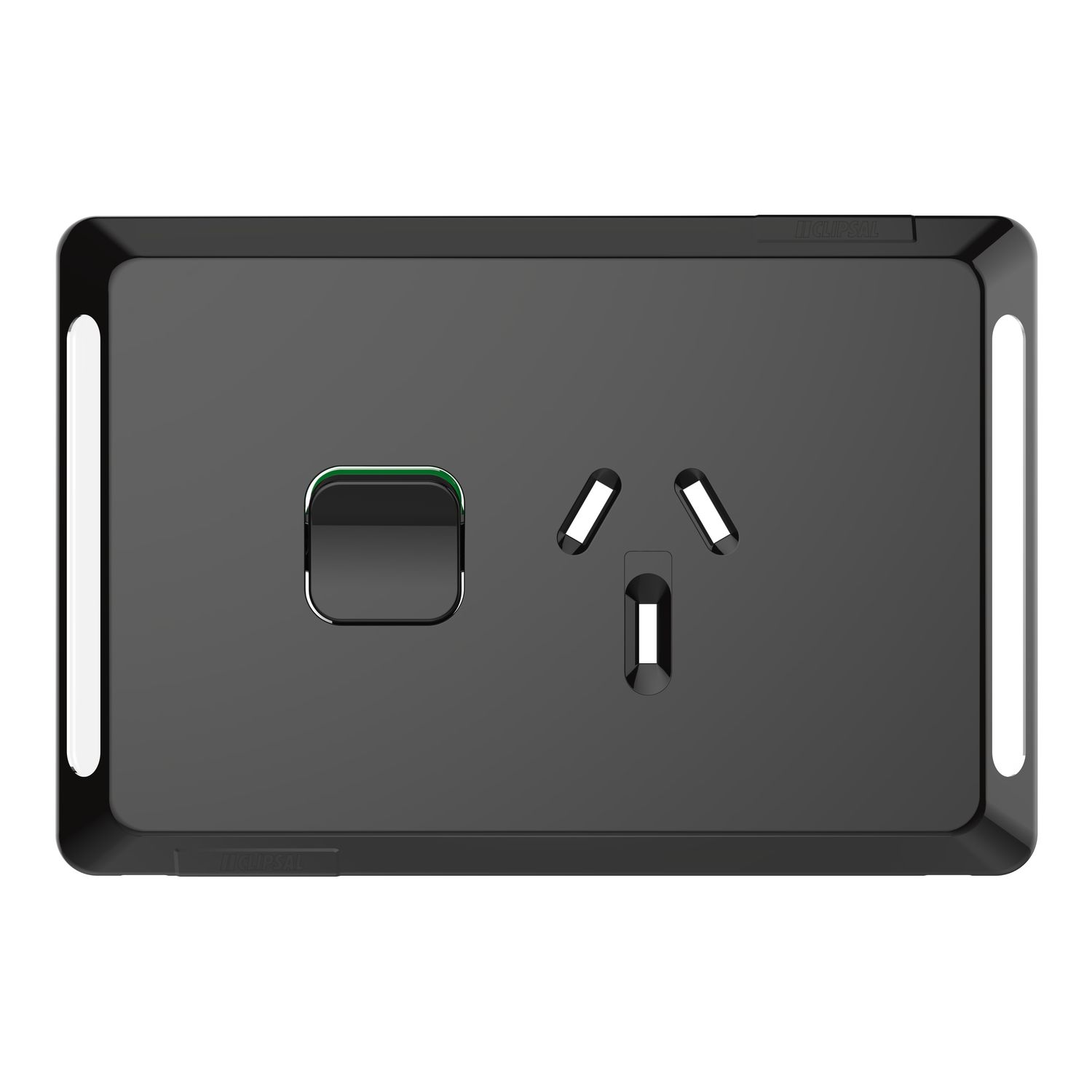 Picture of Single Power Point Skin, Pro Series, Horizontal Mount, 250V, 10A, Clip-On