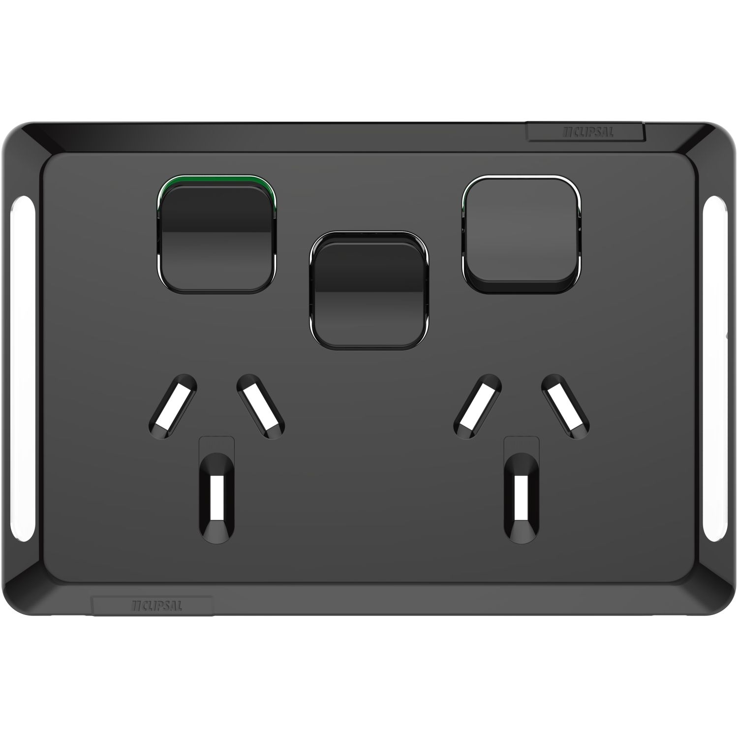 Picture of Twin Power Point Skin, Pro Series, Horizontal Mount, 1ExBlank, 10A, 250V, Clip-On