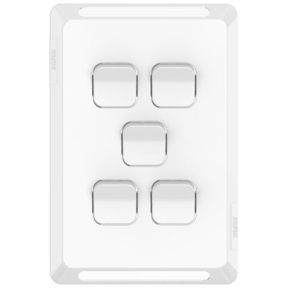 Picture of Switch Plate Skin, Pro Series, 5 Gang, Horizontal/Vertical Mount, Clip-On