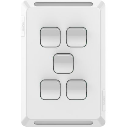 Picture of Gridplate and Skin, Pro Series, 5 Gang, Vertical/Horizontal Mount