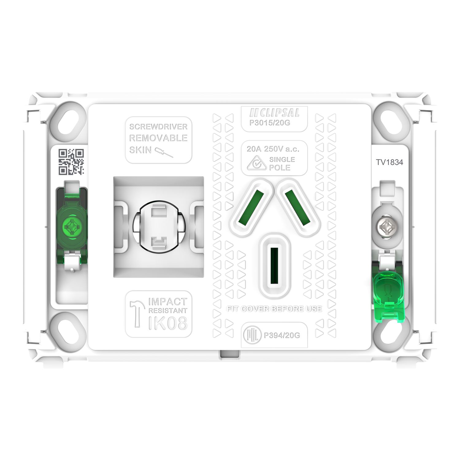 Picture of Single Power Point Grid, Pro Series, Horizontal Mount, 250V, 20A