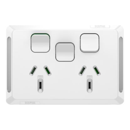 Picture of Twin Power Point, Pro Series, Horizontal Mount,1Ex20A, 10A, 250V