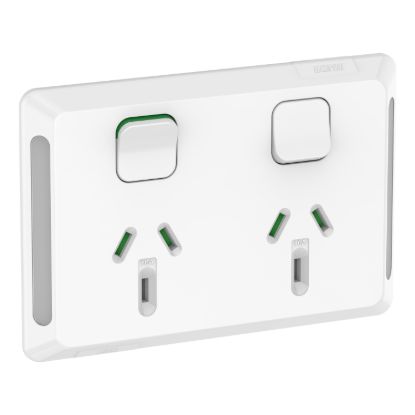 Picture of Twin Power Point, Pro Series, Horizontal Mount, 250V, 10A