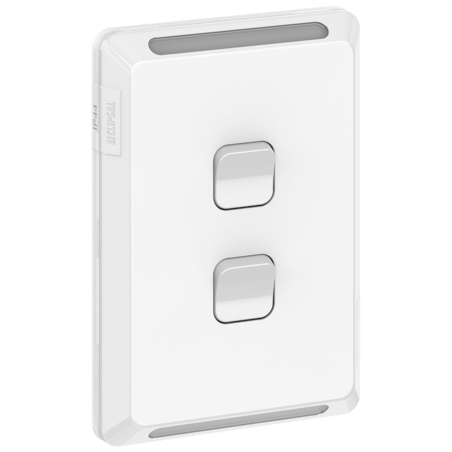 Picture of Switch, Pro Series, Vertical 2 Gang, 1/2 Way 20A, /16AX 230/240V, IP44