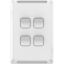 Picture of Flush Switch, Pro Series, Vertical Mount, 4 Gang, 1-Way/2-Way, 230/240V 20A, /16AX