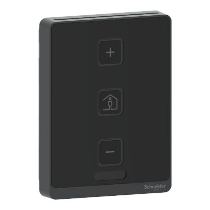 Picture of SmartX Cover Plate, for Sensor Base, 3 Buttons, No Display, Setpoint, Override, PIR, Optimum Black Cover