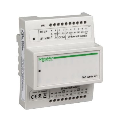 Picture of TAC Xenta 471: AI Module, 8 Universal AIs, Independent operation, Use w/ 0 0-073-0902