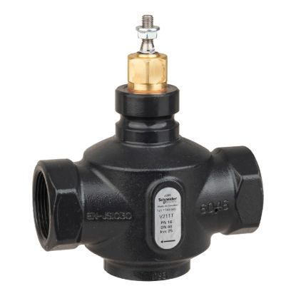 Picture of Venta V211T Globe Valve, 2-Way, PN16, Rp 1 1/2 Internal thread, DN40, 25 Kvs, Nodular Iron, Brass Plug.