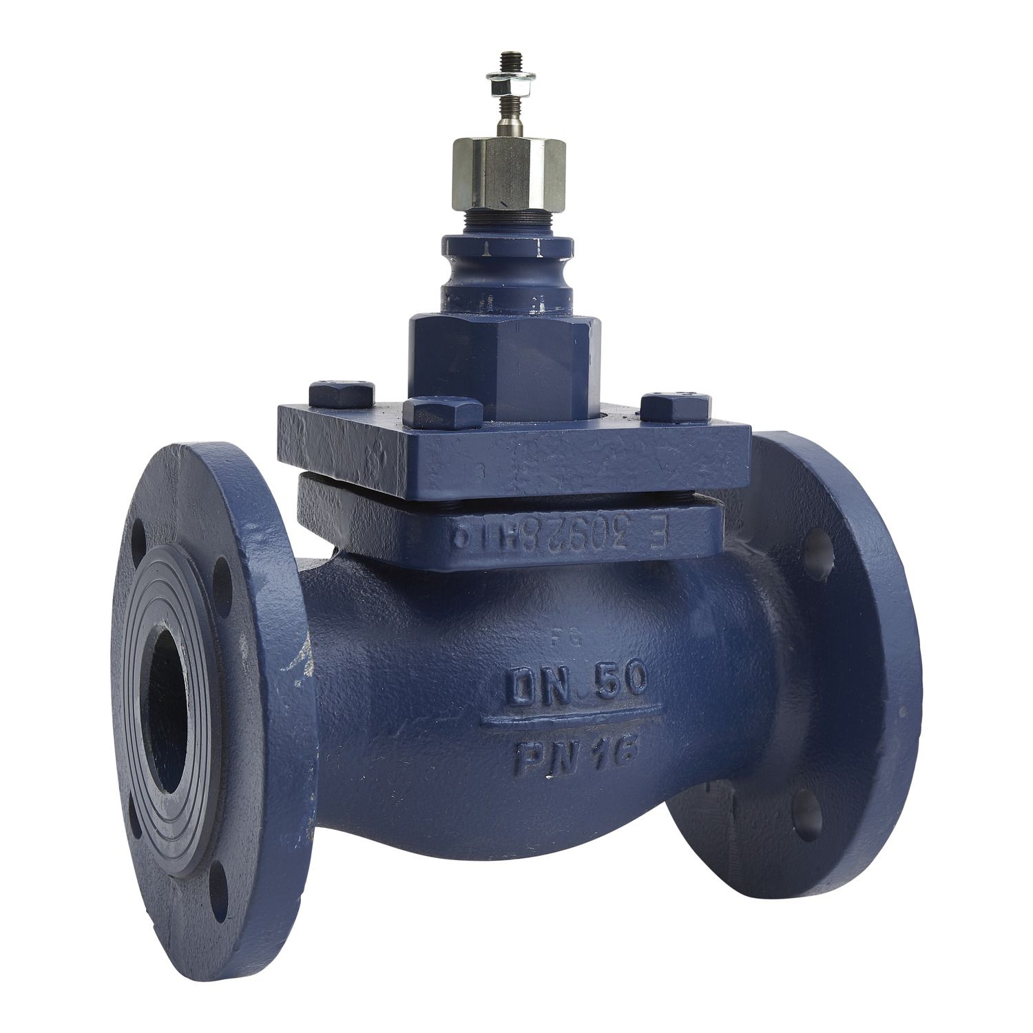 Picture of Globe Valve, 50mm, 2-Way, Flanged, stem Up Closed, Stainless Steel, 40kvs, Glycol 25-50% Steam and Water