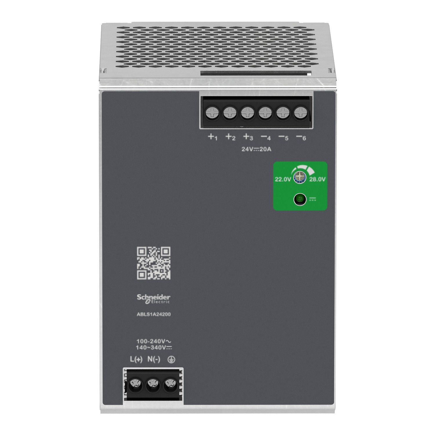Picture of Regulated Power Supply, 100 to 240V AC, 24V, 20A, single phase, Optimized