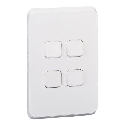 Picture of Switch Plate Skin, Clipsal Iconic, 4 Gang, Horizontal/Vertical Mount