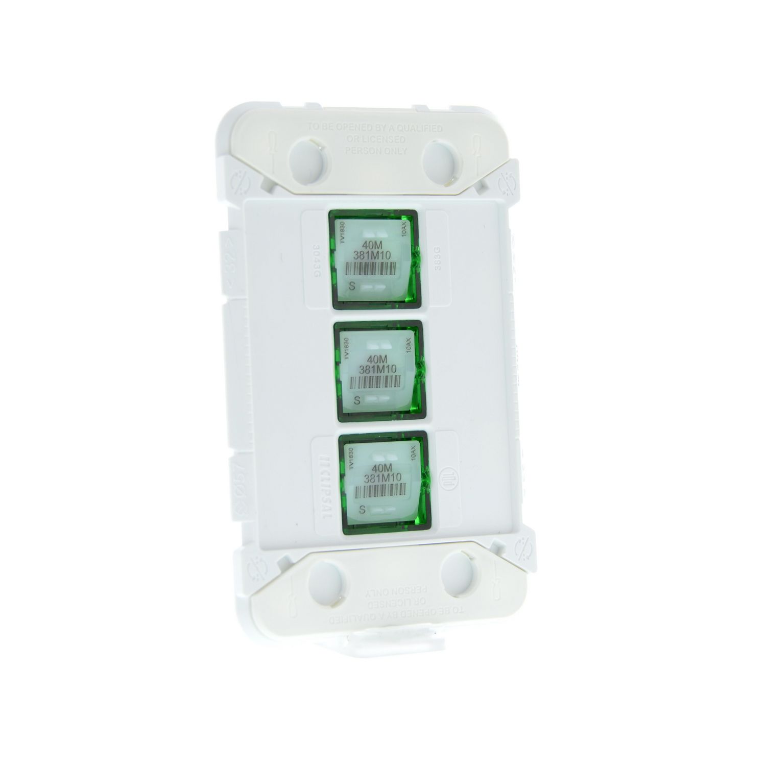 Picture of Gridplate and Mechanism, Clipsal Iconic, 3 Gang, 230/240V, 10AX