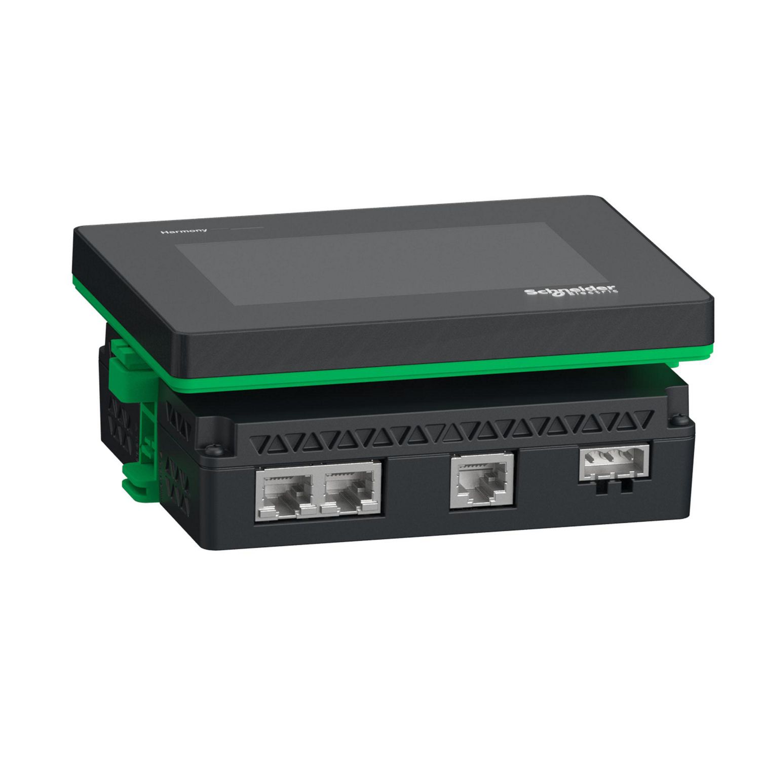 Picture of touch panel display ,Harmony STM6, 4inch wide display, 1COM, 2Ethernet, USB host and device, 24V DC