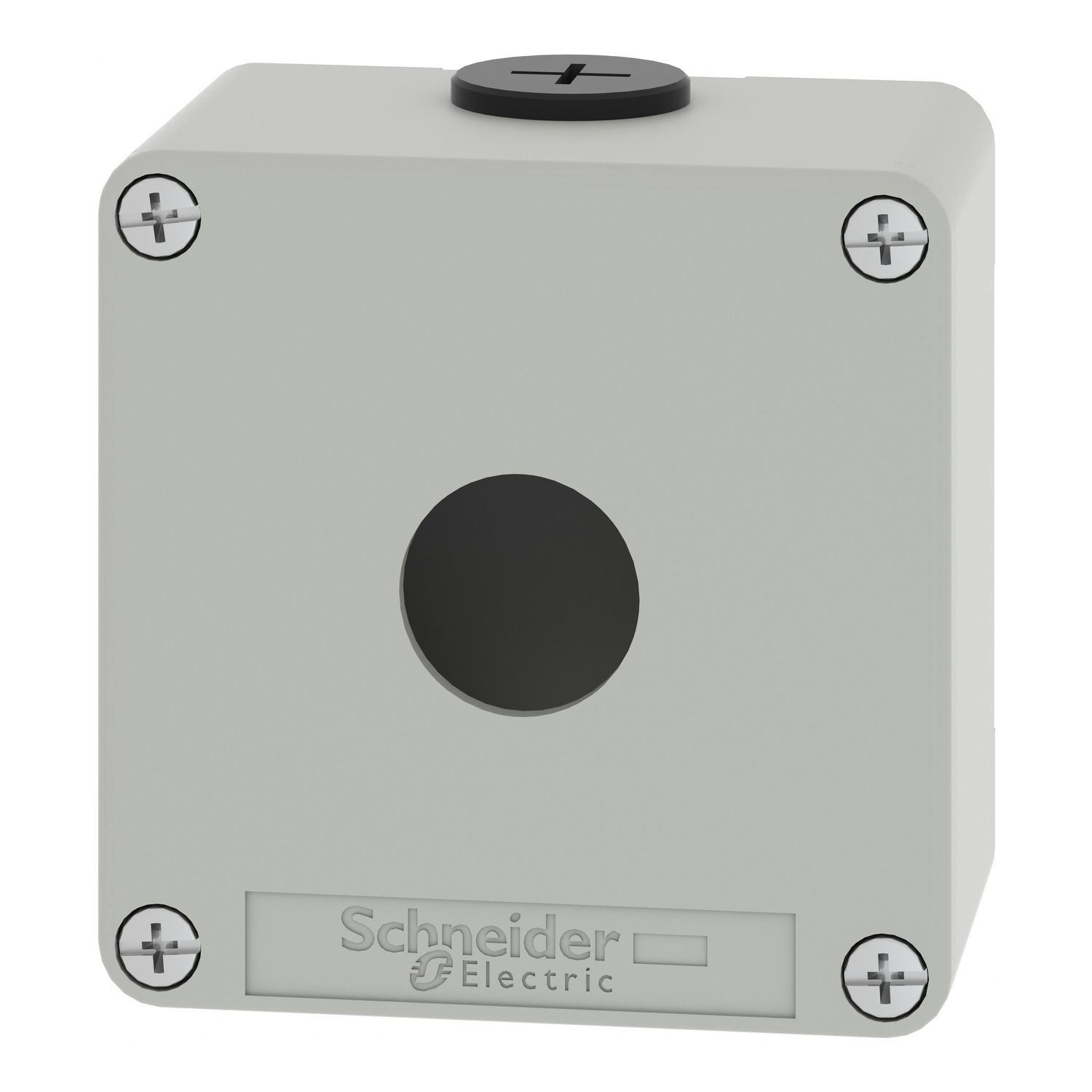 Picture of Die cast empty control station, Harmony XAP, XB2 SL, zinc alloy, grey, M20, 1 cut out 22mm, 80x80x51,5mm, UL cULus