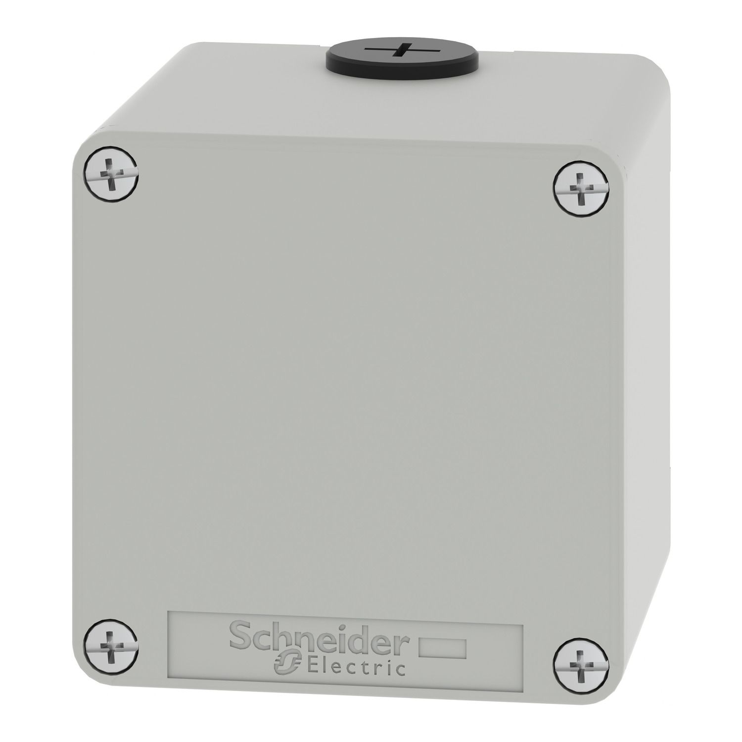 Picture of Die cast empty control station, Harmony XAP, XB2 SL, zinc alloy, grey, M20, undrilled, 80x80x77mm, UL cULus