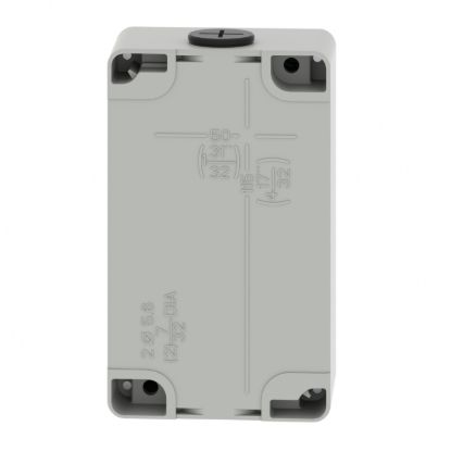 Picture of Die cast empty control station, Harmony XAP, XB2 SL, zinc alloy, grey, M20, 2 cut outs 22mm, 80x130x51,5mm, UL cULus