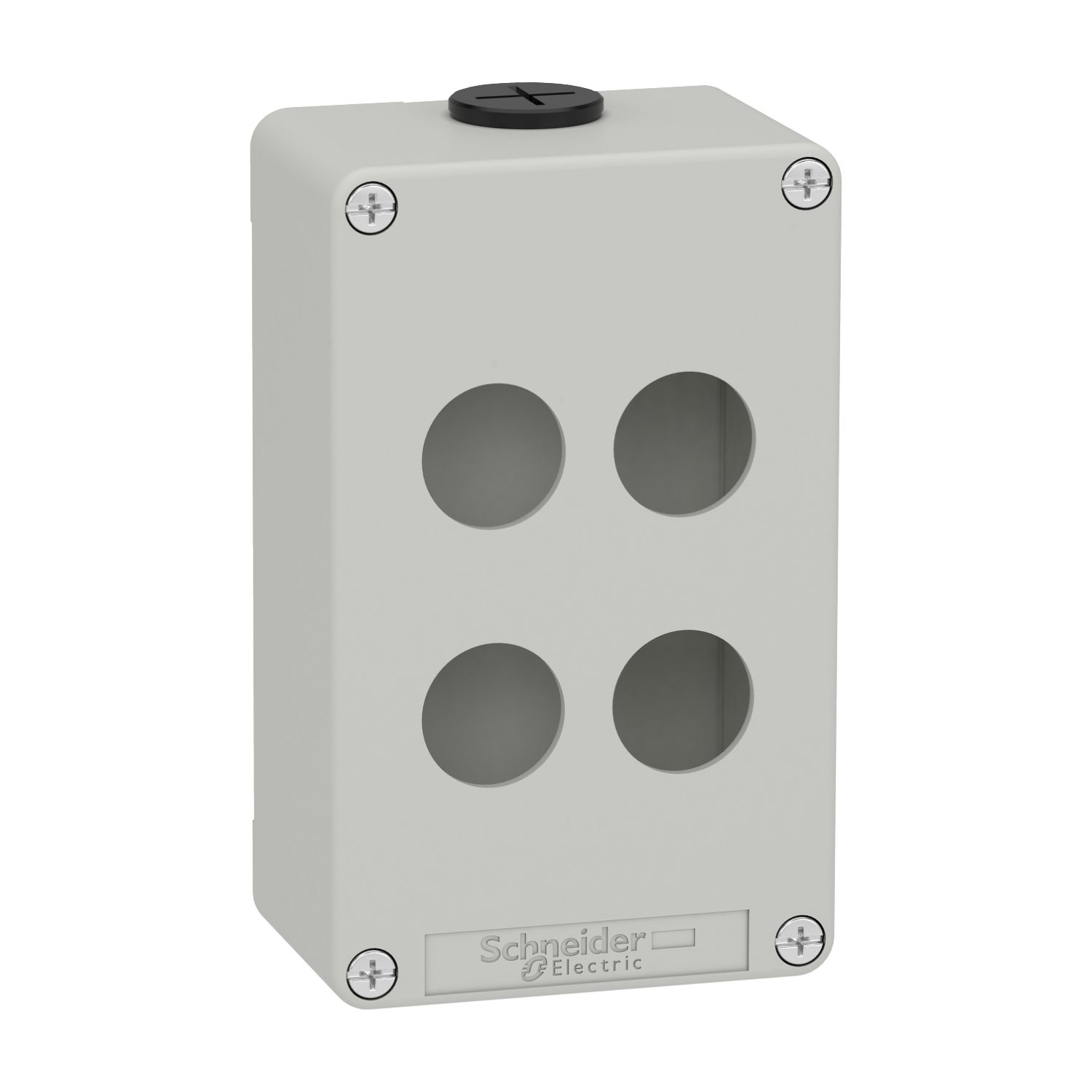 Picture of Die cast empty control station, Harmony XAP, XB2 SL, zinc alloy, grey, M20, 4 cut outs 22mm, 80x130x51,5mm, UL cULus