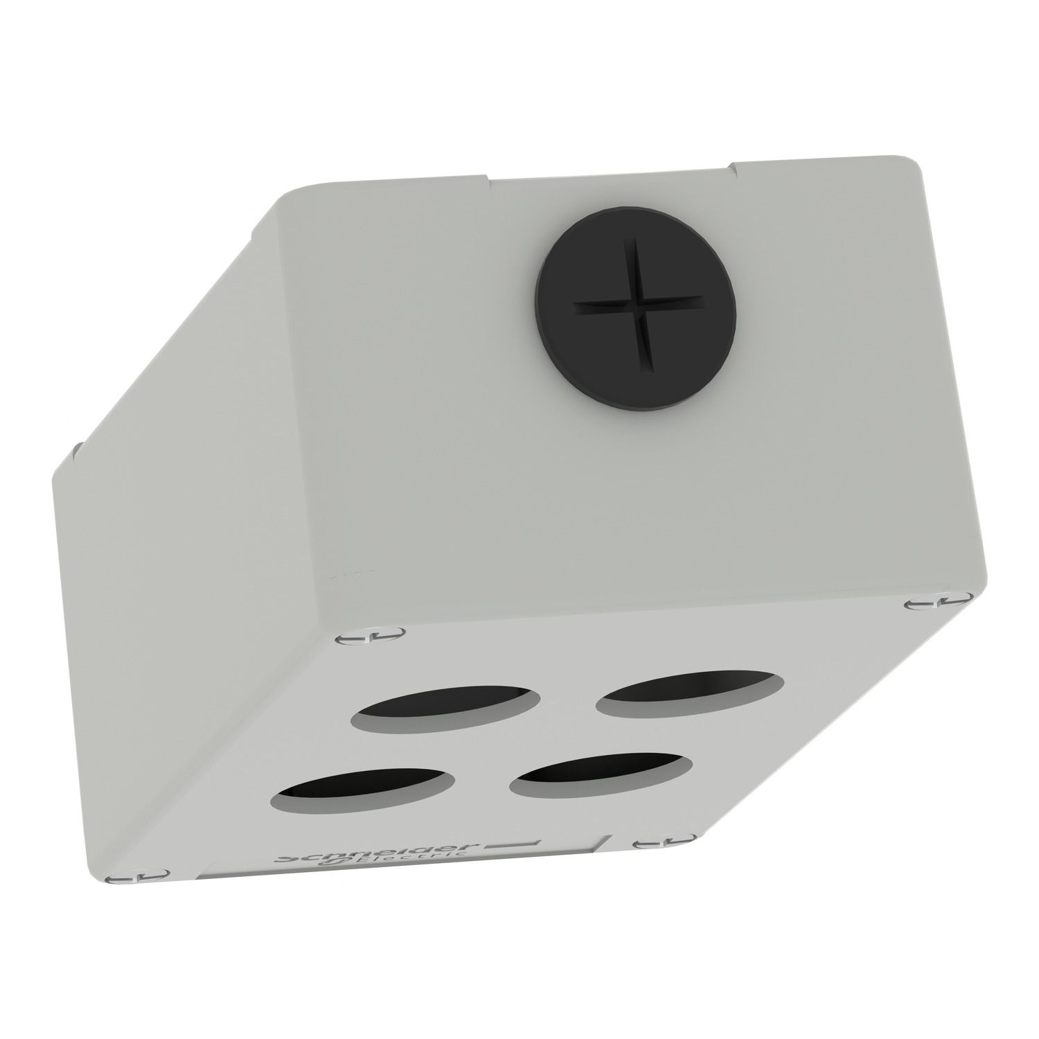 Picture of Die cast empty control station, Harmony XAP, XB2 SL, zinc alloy, grey, M20, 4 cut outs 22mm, 80x130x51,5mm, UL cULus