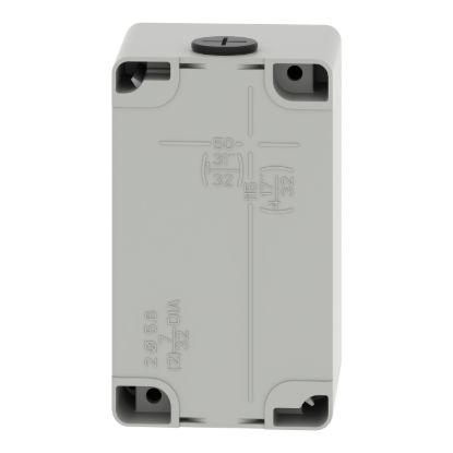 Picture of Die cast empty control station, Harmony XAP, XB2 SL, zinc alloy, grey, M20, undrilled, 80x130x77mm, UL cULus