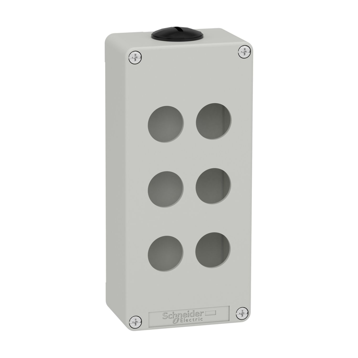 Picture of Die cast empty control station, Harmony XAP, XB2 SL, zinc alloy, grey, M25, 6 cut outs 22mm, 80x175x51,5mm