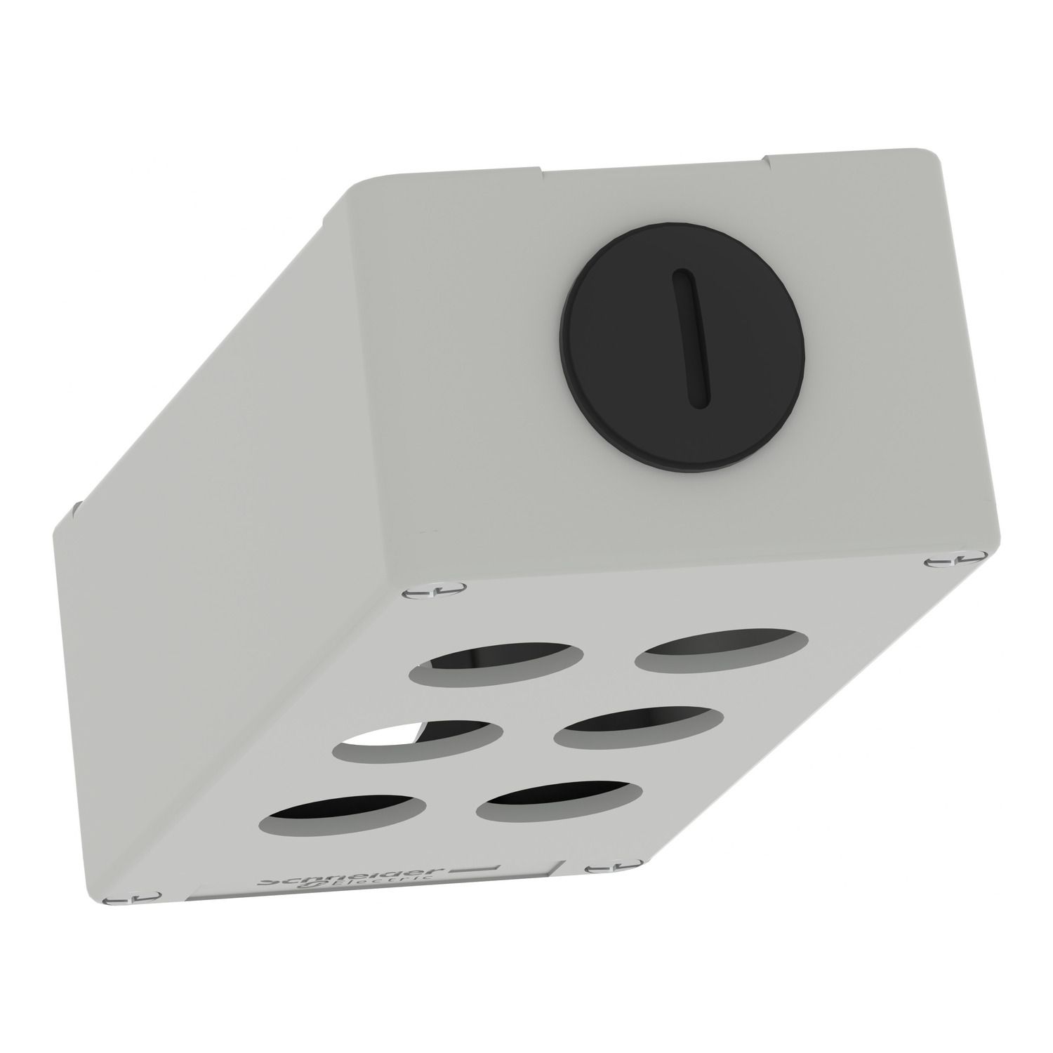 Picture of Die cast empty control station, Harmony XAP, XB2 SL, zinc alloy, grey, M25, 6 cut outs 22mm, 80x175x51,5mm