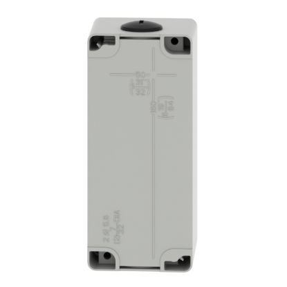 Picture of Die cast empty control station, Harmony XAP, XB2 SL, zinc alloy, grey, M25, 3 cut outs 22mm, 80x175x77mm