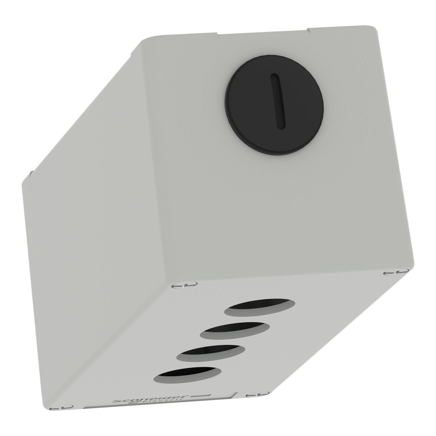 Picture of Die cast empty control station, Harmony XAP, XB2 SL, zinc alloy, grey, M25, 4 cut outs 22mm, 80x175x77mm