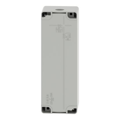 Picture of Die cast empty control station, Harmony XAP, XB2 SL, zinc alloy, grey, M25, 5 cut outs 22mm, 80x220x77mm