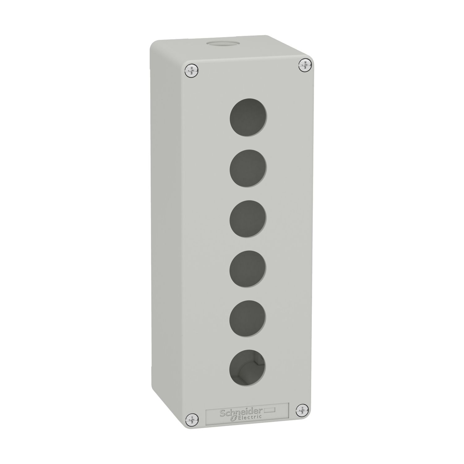 Picture of Die cast empty control station, Harmony XAP, XB2 SL, zinc alloy, grey, M25, 6 cut outs 22mm, 80x220x77mm