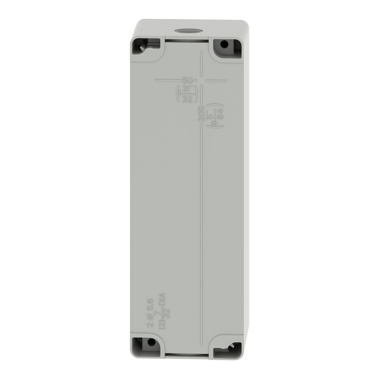 Picture of Die cast empty control station, Harmony XAP, XB2 SL, zinc alloy, grey, M25, 6 cut outs 22mm, 80x220x77mm