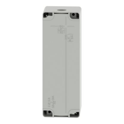 Picture of Die cast empty control station, Harmony XAP, XB2 SL, zinc alloy, grey, M25, 6 cut outs 22mm, 80x220x77mm