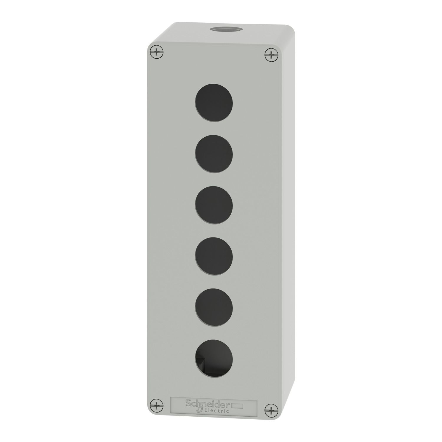 Picture of Die cast empty control station, Harmony XAP, XB2 SL, zinc alloy, grey, M25, 6 cut outs 22mm, 80x220x77mm