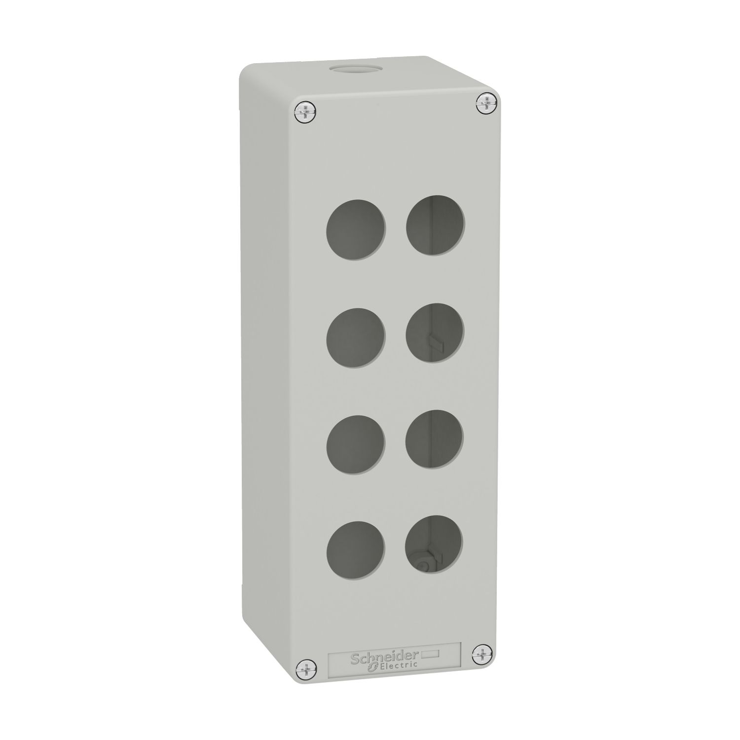 Picture of Die cast empty control station, Harmony XAP, XB2 SL, zinc alloy, grey, M25, 8 cut outs 22mm, 80x220x77mm