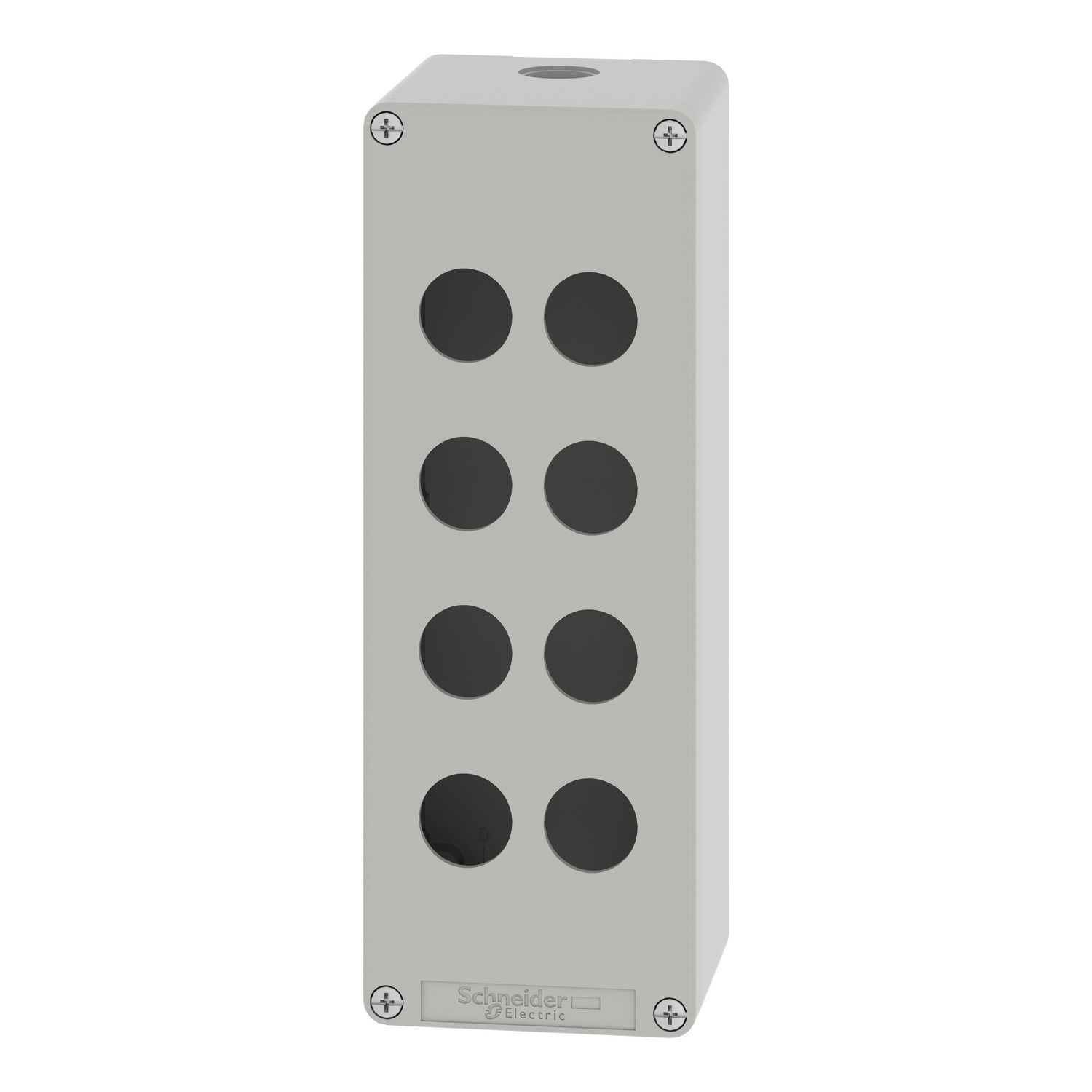 Picture of Die cast empty control station, Harmony XAP, XB2 SL, zinc alloy, grey, M25, 8 cut outs 22mm, 80x220x77mm