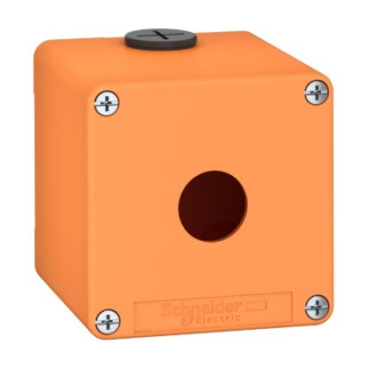 Picture of Empty control station, Harmony XAP, XB2 SL, zinc alloy, orange, M20, 1 cut out 22mm, 80x80x77mm, UL cULus