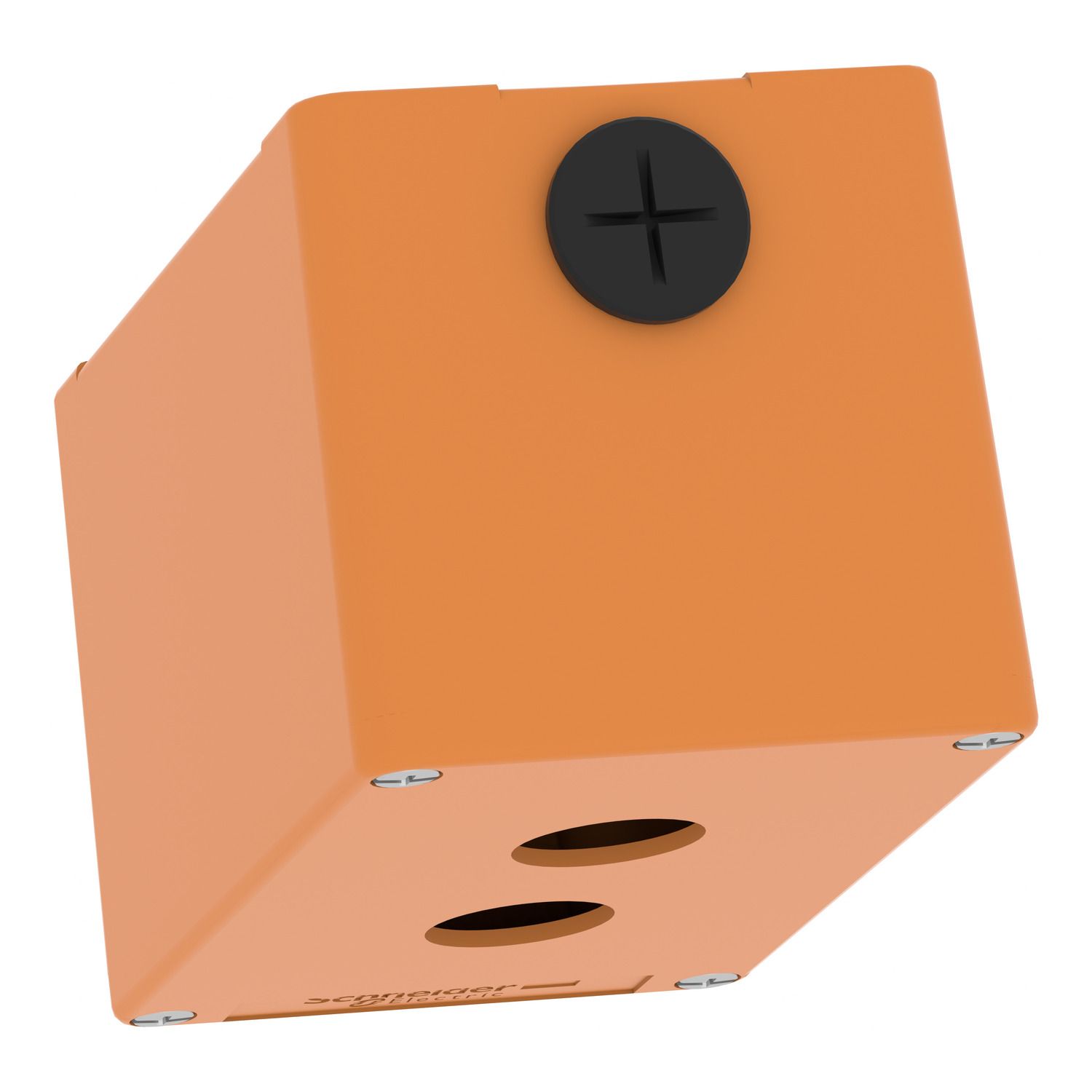 Picture of Empty control station, Harmony XAP, XB2 SL, zinc alloy, orange, M20, 2 cut outs 22mm, 80x130x77mm, UL cULus