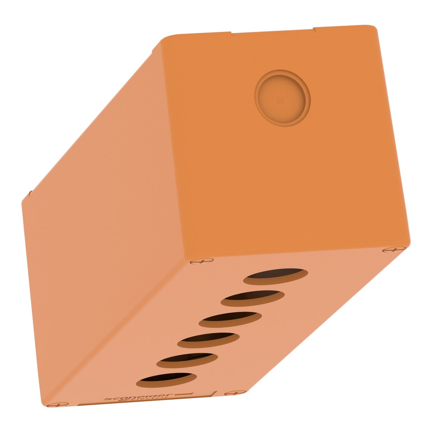 Picture of Empty control station, Harmony XAP, XB2 SL, zinc alloy, orange, M25, 6 cut outs 22mm, 80x220x77mm