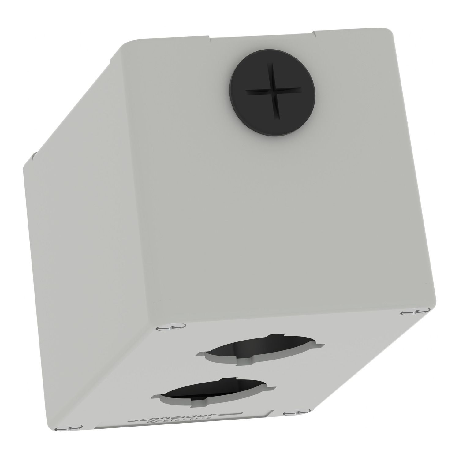 Picture of Empty control station, Harmony XAP, XB2 SL, zinc alloy, grey, M20, 2 cut outs 30mm with notches, 80x130x77mm, UL cULus