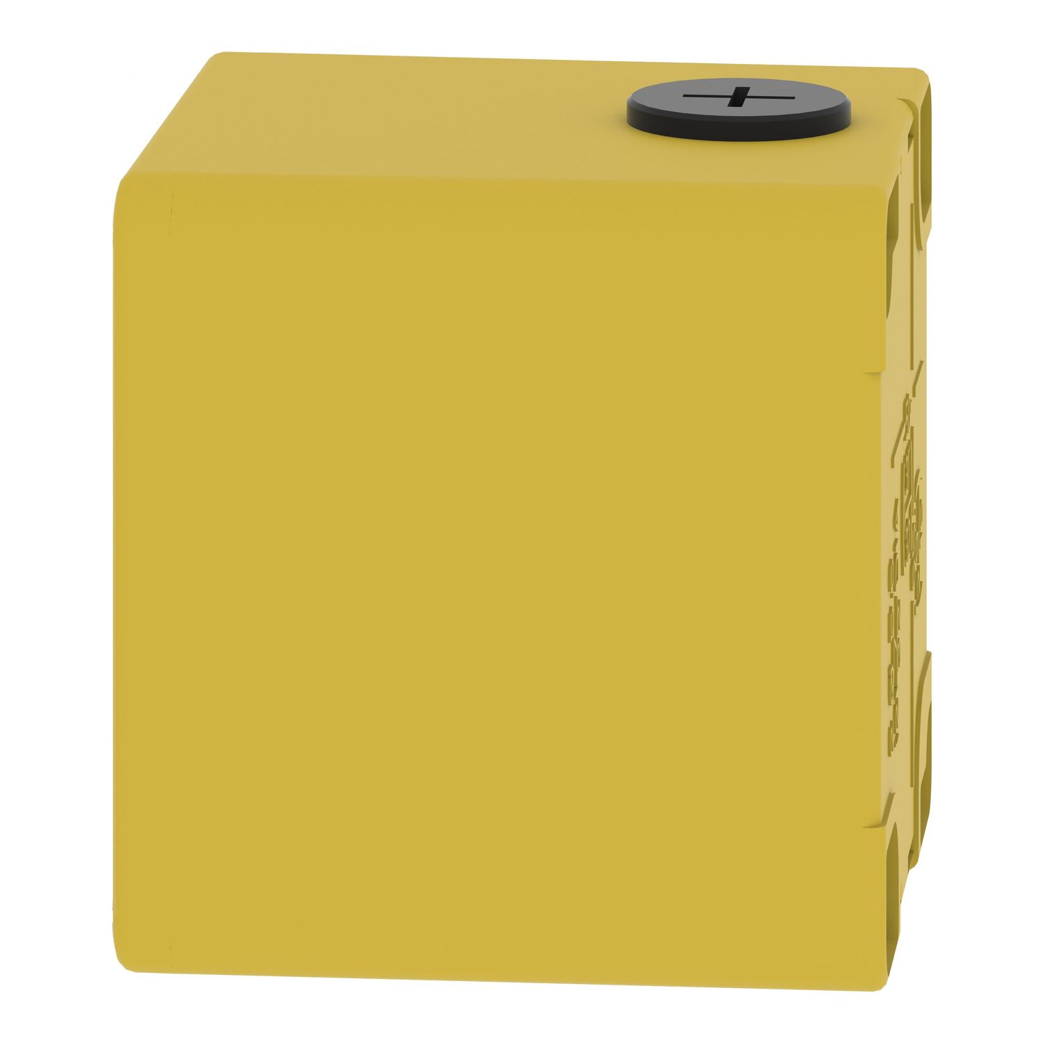 Picture of Die cast empty control station, Harmony XAP, XB2 SL, zinc alloy, yellow, M20, 1 cut out 22mm, 80x80x77mm, UL cULus