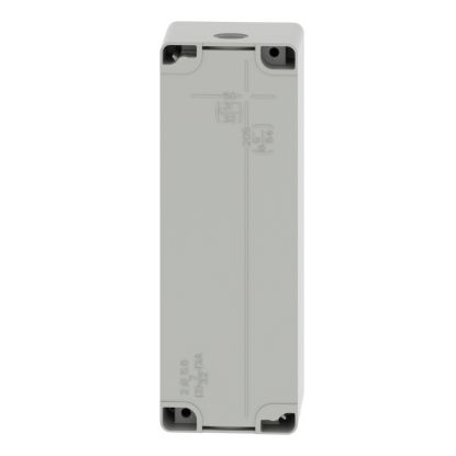 Picture of Die cast empty control station, Harmony XAP, XB2 SL, zinc alloy, grey, M25, 4 cut outs 22mm, 80x220x77mm