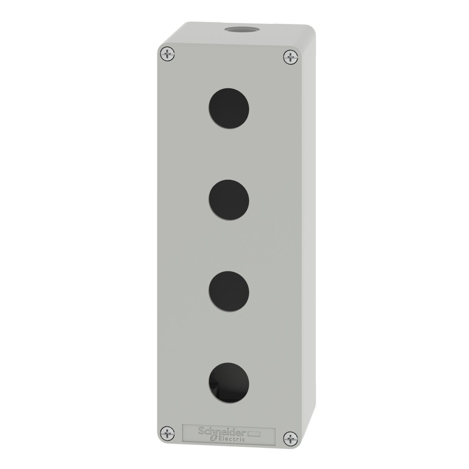 Picture of Die cast empty control station, Harmony XAP, XB2 SL, zinc alloy, grey, M25, 4 cut outs 22mm, 80x220x77mm